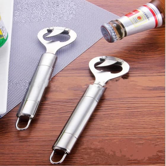 DricRoda Soft-Handled Can Opener with Locking Mechanism and Bottle Cap Lifter Multi-Purpose and Easy to Use Stainless Steel Sharp Blade Good Grips Tin Openers