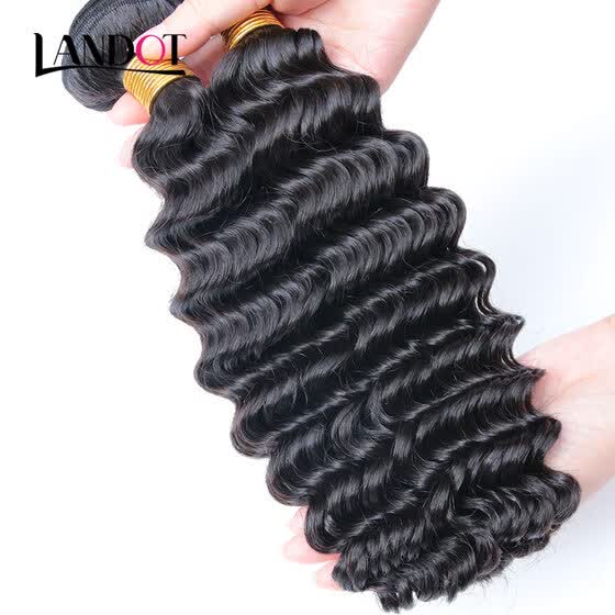 Shop 10a Unprocessed Virgin Brazilian Deep Wave Curly Remy Human