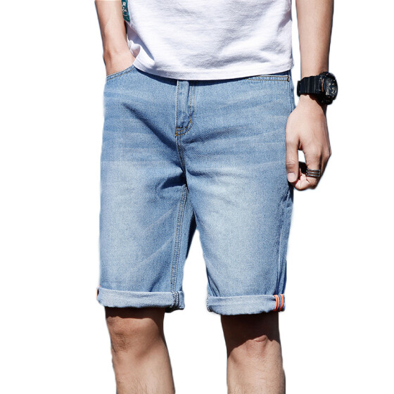 Fashion Cargo Men Summer Straight Slim Short Jeans Pants Denim Shorts Trousers