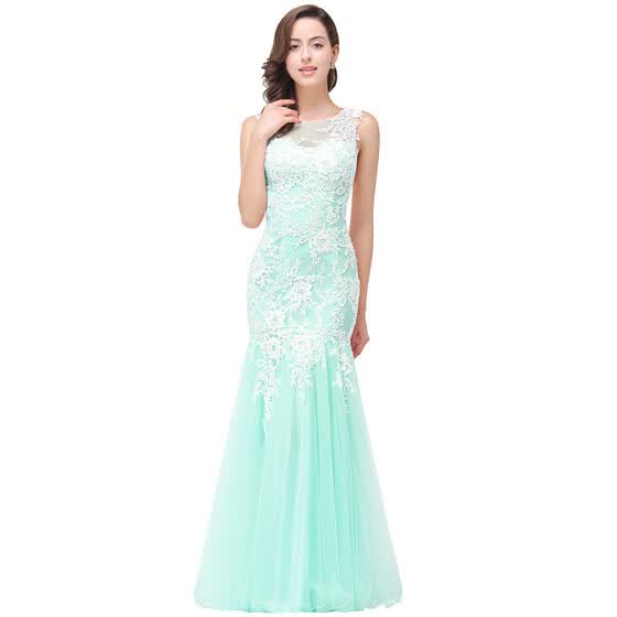Shop Mermaid Chiffon Elegant Scoop Appliques Pink Prom