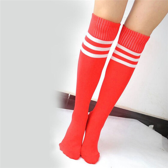 Women/'s High Striped Stocking Over Tube Knee Soccer Football Men/'s Long Socks