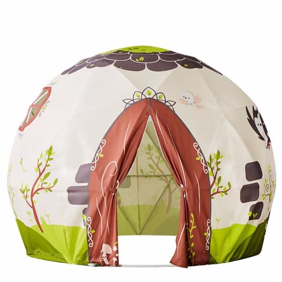 kids playing tent house