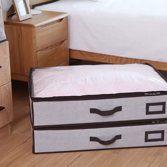 Shop FaSoLa bed bottom storage box quilt clothing large thick visible ...