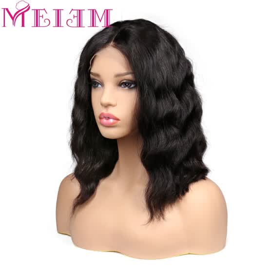 Shop Meiem Body Wave Glueless Lace Front Human Hair Wigs Bob