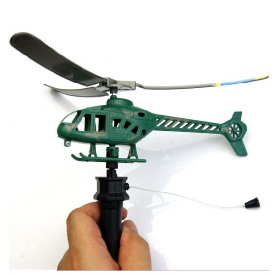 toy helicopter on a wire