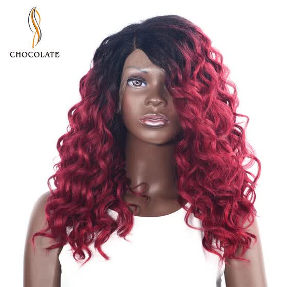 Shop Chocolate Ombre Synthetic Lace Front Wig For Black Women T1b