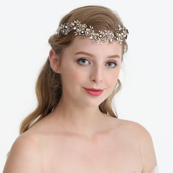 Shop Jonnafe Vintage Bridal Hair Band Tiara Gold Flower Leaf Headband Hair Vine Handmade Prom Party Wedding Hair Accessories Online From Best Hair Jewelry On Jd Com Global Site Joybuy Com