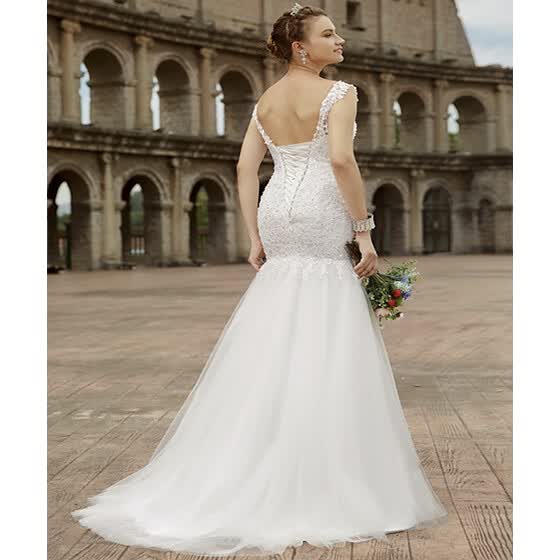 Shop Free Shipping Kate Middleton V Neck Trumpet Lace Royal