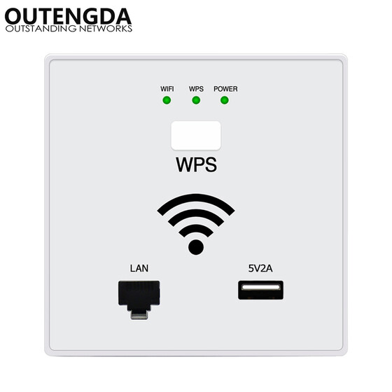 RJ11 Port C 300Mbps Wireless In Wall WIFI Access Point WiFi AP Router POE RJ45