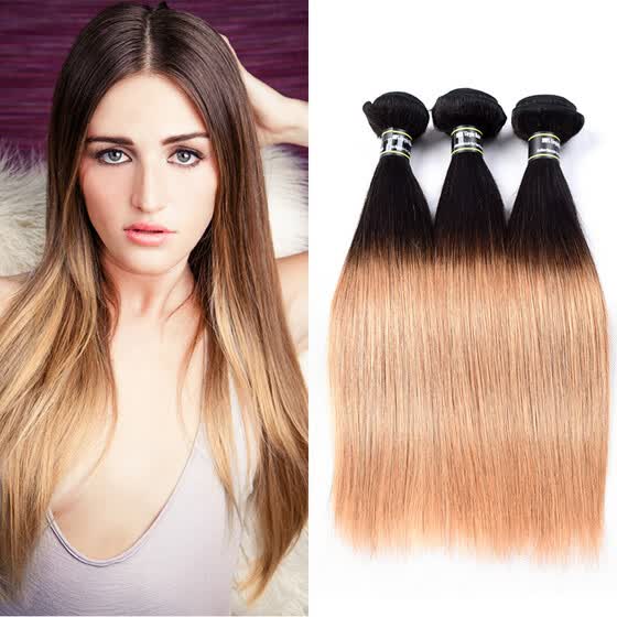 Shop Amazing Star Indian Ombre Straight Hair Indian Virgin Human