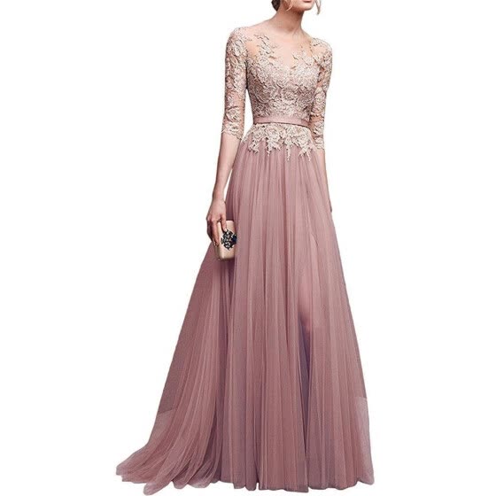 Shop Appliqued Mermaid Evening Party Prom Dress Bridesmaid Long Formal ...