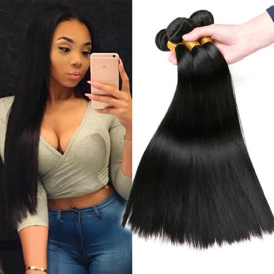 Shop Clarolair Hair 7a Malaysian Virgin Hair Straight 3 Bundles