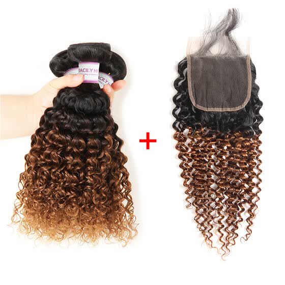 Shop Racily Hair 1b 30 Ombre Malaysian Kinky Curly 3 Bundles With