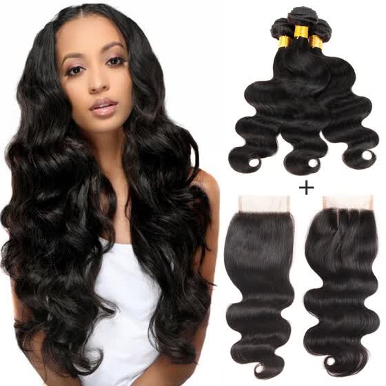 Shop Candace Body Wave Human Hair Bundles With Closure Brazilian