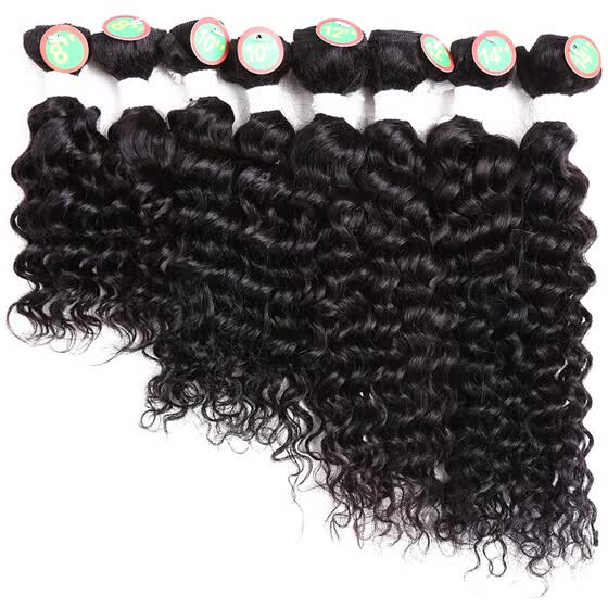 Shop 8 14inch 8pcs Pack Deep Wave Human Hair Ombre Brown T1b 30