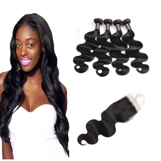 Shop Ishow Hair 7a Malaysian Body Wave Human Hair 4 Bundles With