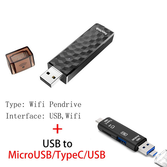 SANDISK Connect Wireless Stick 32GB 32G Wireless Flash Drive for Smartphones