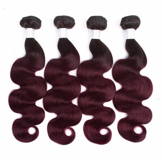 Shop Hcdiba Hair Pre Colored Ombre Brazilian Hair 4 Bundles Deals
