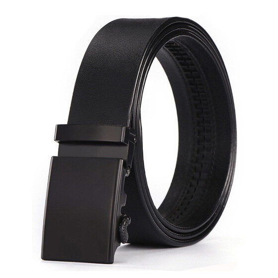 Men/'s Luxury Buckle Belt Brown Black Ratchet Strap Automatic Leather Jeans