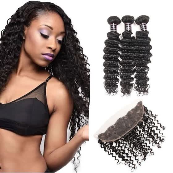 Shop Ishow Hot Selling Peruvain Deep Ishow Deep Wave Human Hair 3
