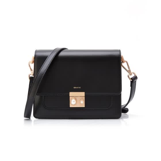 ladies black messenger bag