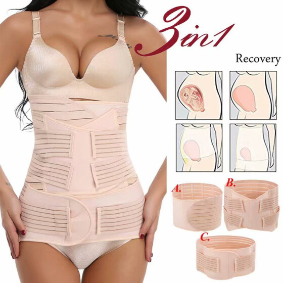 3 In1 Postpartum Belt Belly Wrap Body Shaper Support Recovery Girdle After Birth
