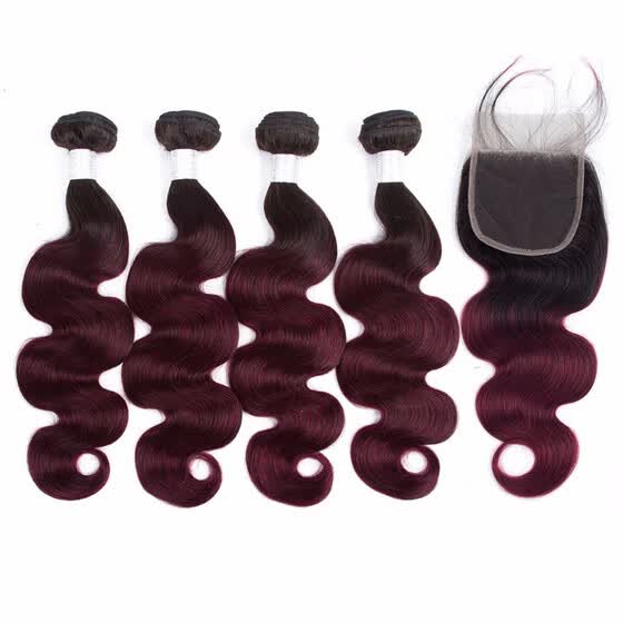 Shop Hcdiva Bundles With Closure Smoora Professional Colored 1b