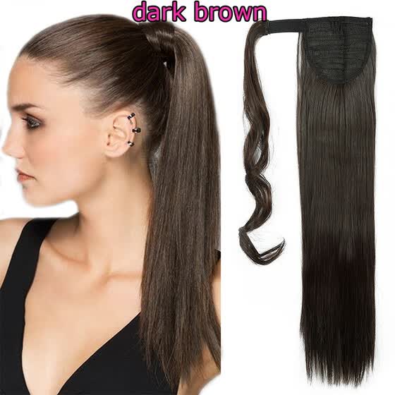 Shop Hot Sell Sexy Long Straight Curly Tie Up Wrap Around Ponytail