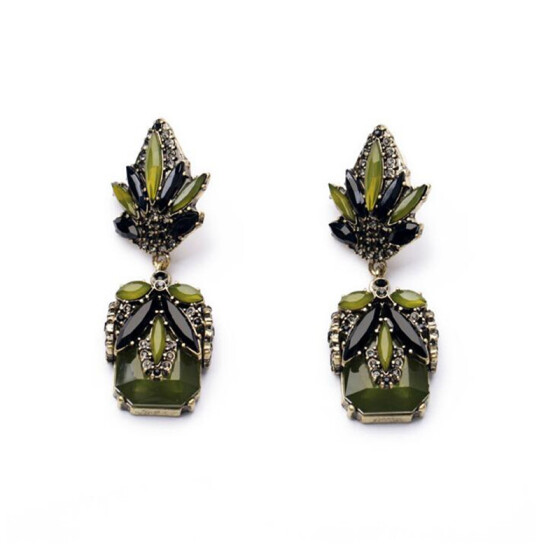 camillia-de Triangle Round Square Stud Earrings Pearl Pendant Earrings Ladies Gift Jewelry