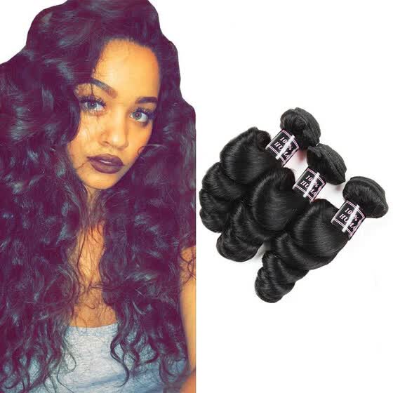 Shop 7a Malaysian Virgin Hair Loose Wave 3 Bundle Deal Human Hair
