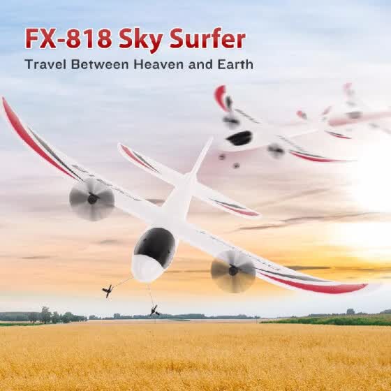 Shop Fx 818 2 4g 2ch 480mm Wingspan Remote Control Glider Fixed Wing Rc Airplane Aircraft Rtf Online From Best Rc Plane Accessories On Jd Com Global Site Joybuy Com