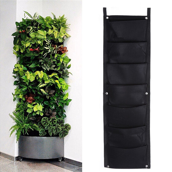 1 Pocket Vertical Hanging Wall Garden Plant Grow Pot Bag Planter Flower Bag New