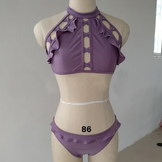 lilac bathing suit