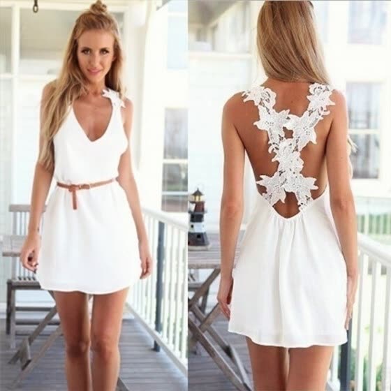all white beach dress