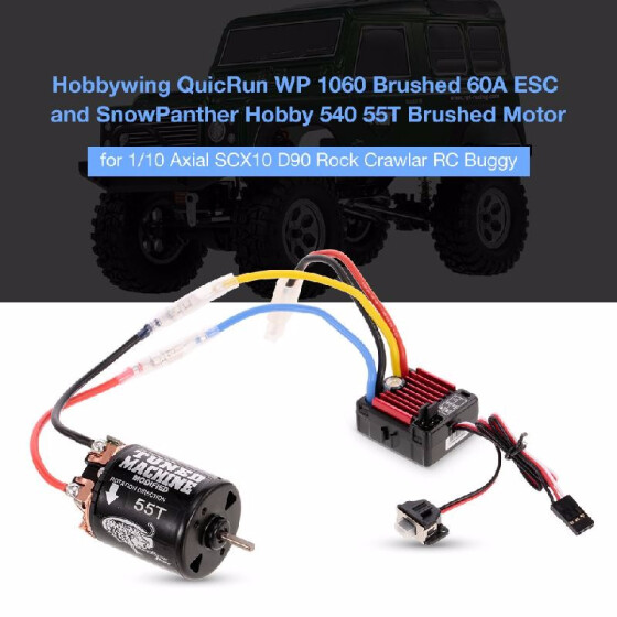 1060 60A Waterproof Brushed ESC Speed Controller with 6V/3A BEC for 1:10 RC Car