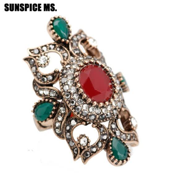 Shop Vintage Indian Jewelry Boho Rings For Women Antique Gold