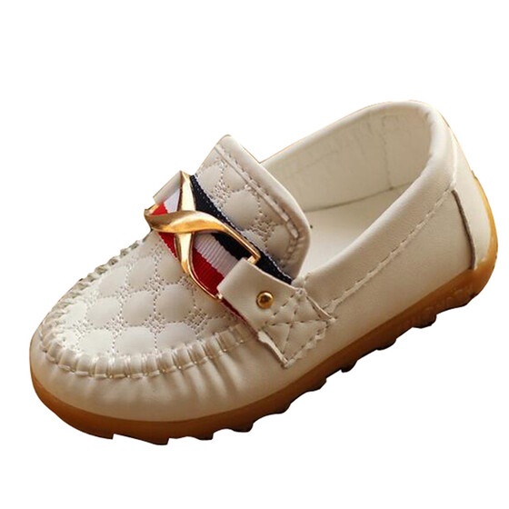 US Kid Boys Girls Toddler Slip On Soft Loafers Oxford Flats Casual PU Boat Shoes