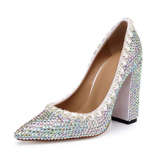 diamond high heel shoes
