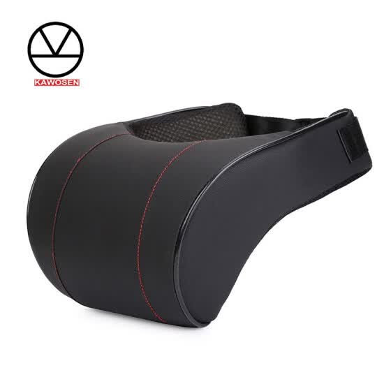 leather car neck pillow