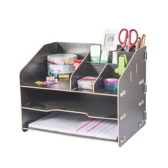 Shop Jinlongxing Glosen Wooden Two File Tray With Compartment