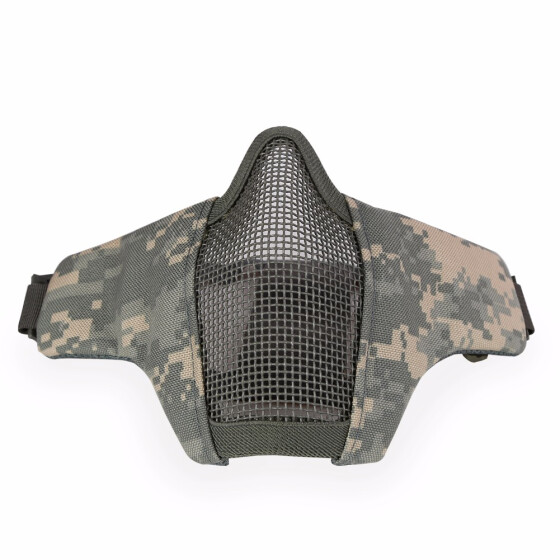 Tactical Airsoft Helmet Half Lower Face Metal Steel Net Hunting Masks