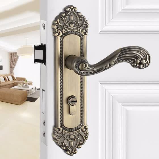 Shop Upscale European Bedroom Mute Door Lock Zinc Alloy Copper