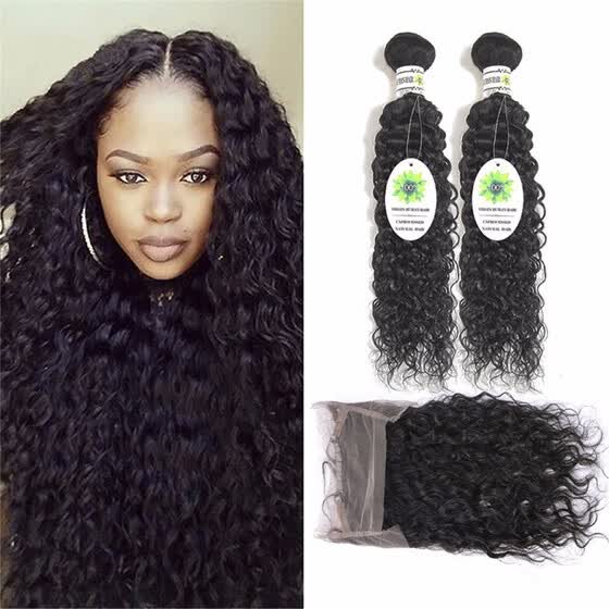 Shop 360 Lace Frontal With Bundle Brazilian Water Wave 360 Frontal