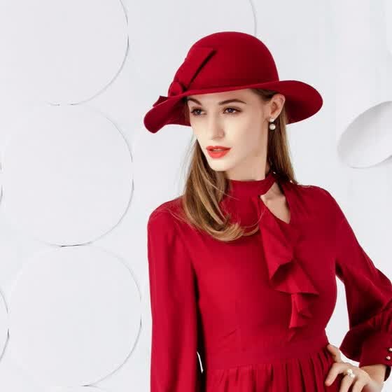 elegant red hats