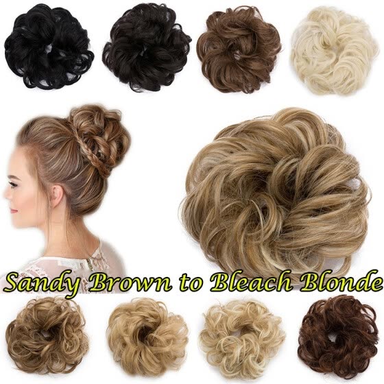 Shop 10 Colors Fashion Women Hair Pieces Messy Hair Scrunchie Fake
