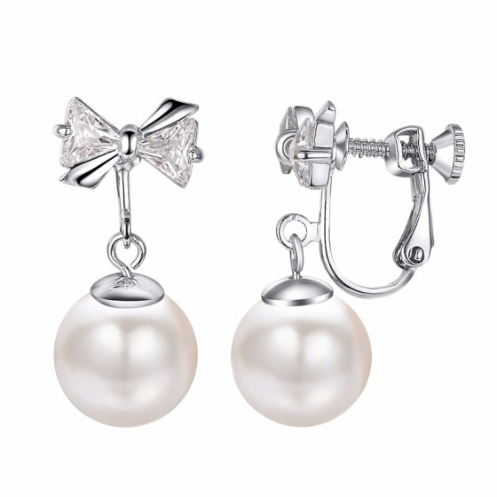 Women Exquisite Crystal Gem Leaf Drop Dangly Ear Stud Clip Earrings Jewelry Gift