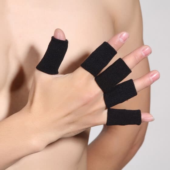 LAC Elasticity Sport Finger Sleeve Support Wrap Arthritis Guard Basketball Volleyball Football Fingerstall Caps Protector