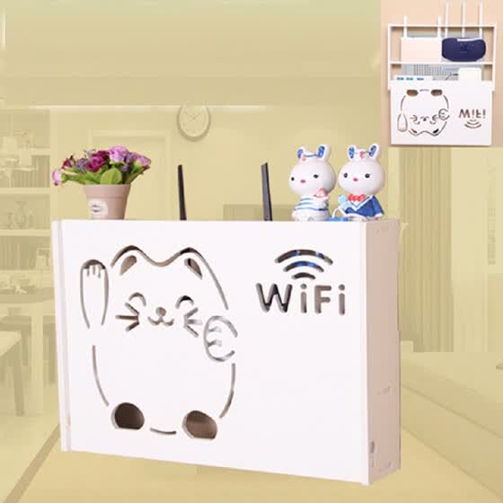 Shop Cntomlv Wireless Wifi Router Storage Box Wood Plastic Shelf