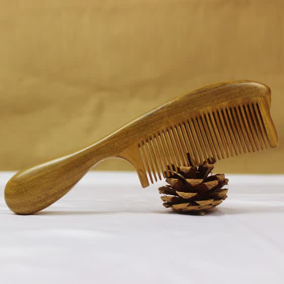 Shop Beauty Square Natural Green Sandalwood Comb Hair Comb Anti