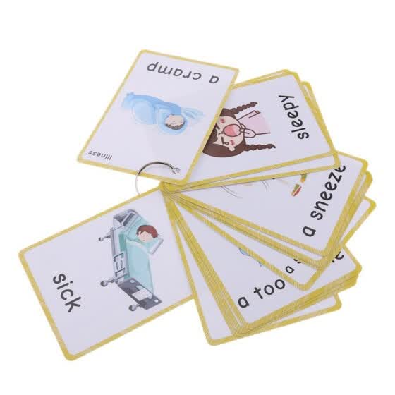 Shop 14 Illness Disease Flash Cards English Word Learning Card Pocket Size Flash Card For Preschool Children English Vocabulary Cards Online From Best Educational Toys On Jd Com Global Site Joybuy Com